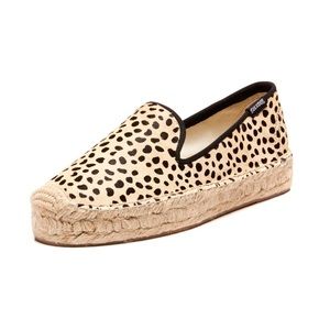 Soludos Cheetah Print Calf Hair Espadrilles
